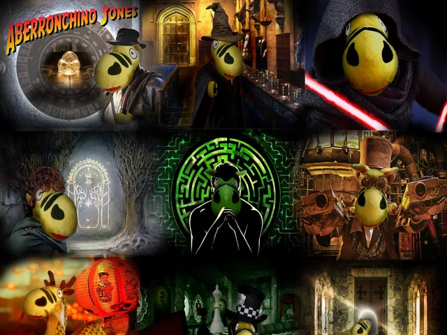 Collage de Aberronchino con varios disfraces