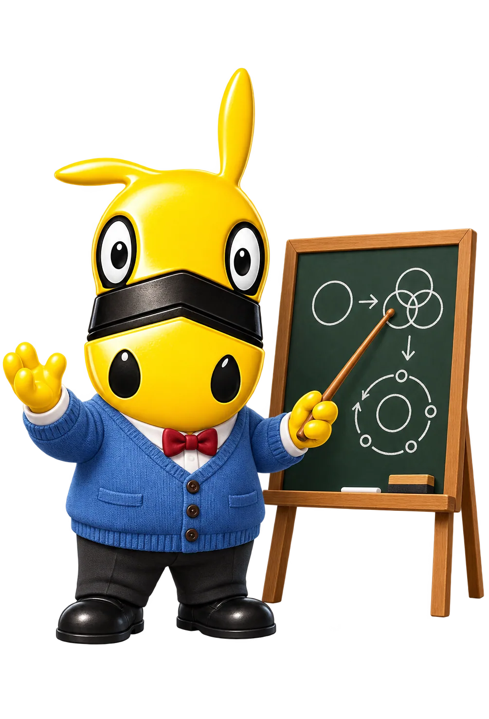 Aberronchino profesor explicando en una pizarra
