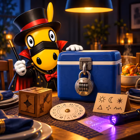 Aberronchino preparando un escape room casero para salvar la cena